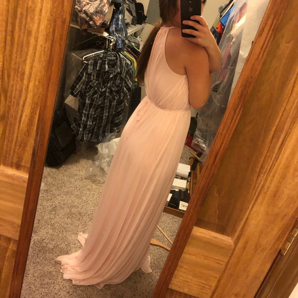 Size 0, Petal Pink bridesmaid dress.